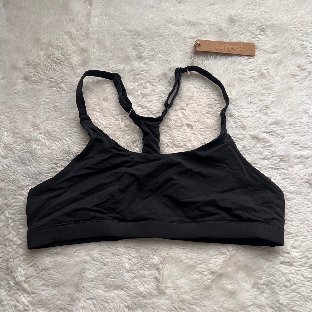 SKIMS Fits Everybody Racerback Bralette Onyx Black BR-SCN-1712 Size Small NWT
